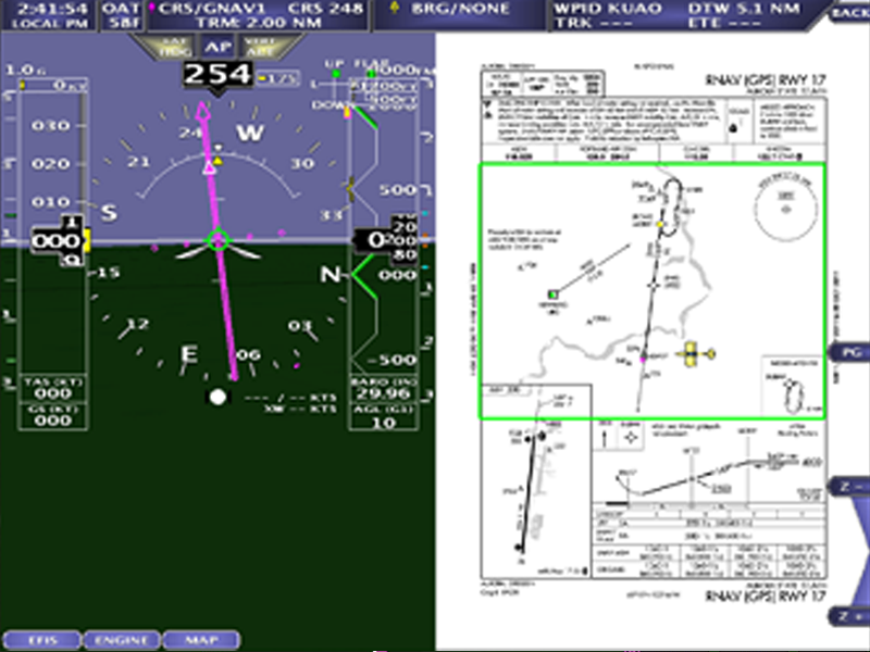 Flight Planning AF-5000 series display feature